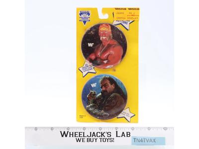 Superstar Buttons Hulk Hogan Jake WWF Wrestling 1991 Titan Sports NEW SEALED