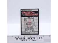 Red Alert Action Figure Instruction Manual Booklet 1985 G1 Transformers