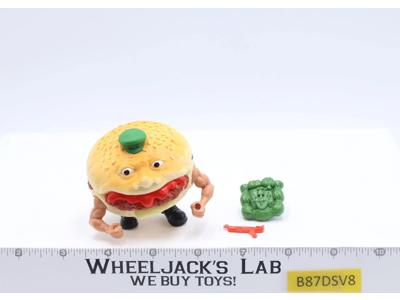 Burgerdier General Hamburger 100% Complete 1988 Food Fighters Mattel Vintage