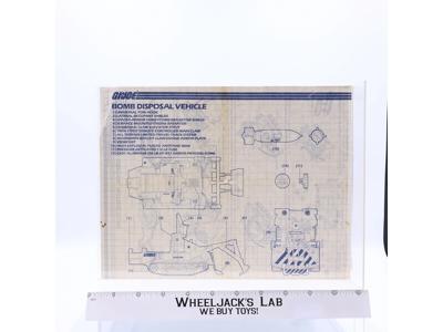 Bomb Disposal 1985 ORIGINAL Instructions Blueprints G.I. Joe Hasbro Vehicle