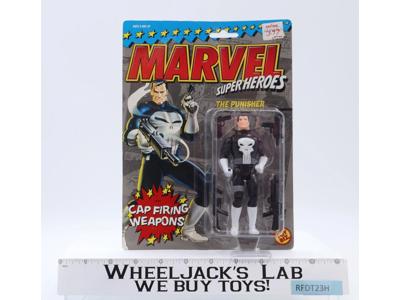 The Punisher Cap Firing Weapons Marvel Comics Super Heroes 1990 Toybiz NEW MOSC