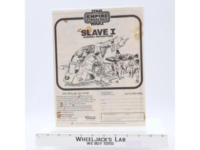 Slave I Assembly Instructions Manual ORIGINAL 1981 Star Wars Kenner
