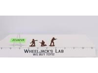 WWII Miniature Military Soldiers Firing Weapon Crouched 0.75" to 1" Brown