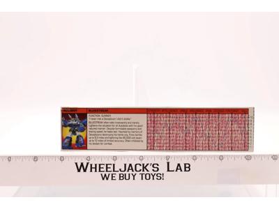 Bluestreak Action Figure Tech Spec 1985 Vintage Hasbro G1 Transformers