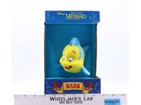 Flounder Vinyl Coin Bank W/ Stopper The Little Mermaid Vintage Disney NEW MISB