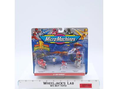 #1 Red Ranger Micro Machines Power Rangers 1994 Galoob Figure NEW SEALED