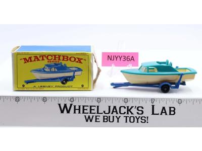 Cabin Cruiser & Trailer 9 Lesney Matchbox Series 1960's Made In England
