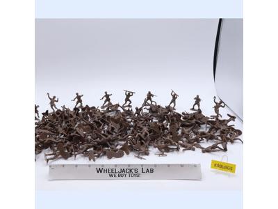 Lot of 124 Russian Infantrymen 54mm Marx Brown Toy Soldiers Figures