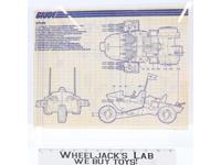 Cobra Stun 1986 ORIGINAL Instructions / Blueprints G.I. Joe Hasbro Action Figure