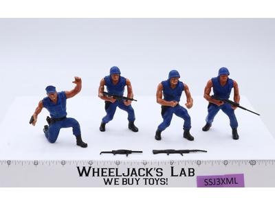 Lot of 4 Heroes in Action SWAT Team 1974 Mattel Vintage 3" Action Figures