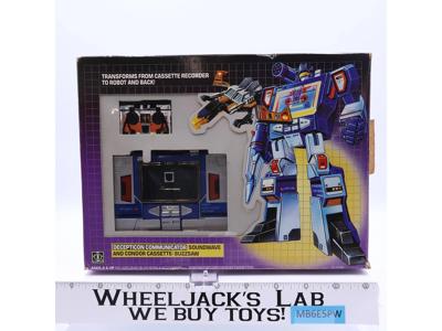 Soundwave & Buzzsaw 100% Complete W/Box & Insert 1984 Vintage G1 Transformers