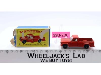 Jeep Gladiator Pick-Up Truck 71 Lesney Matchbox Series 1960's Made In England