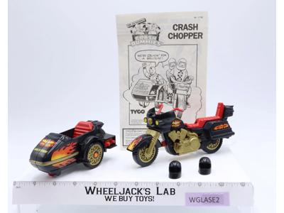 Crash Chopper Motorcycle BLACK Complete The Incredible Crash Dummies 1991 Tyco