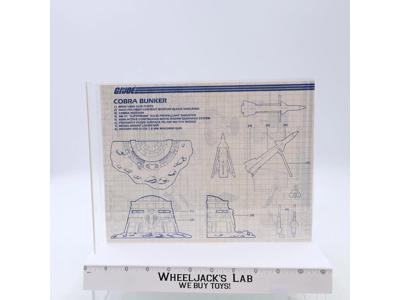 Cobra Bunker 1985 ORIGINAL Instructions Blueprints G.I. Joe Hasbro Vehicle
