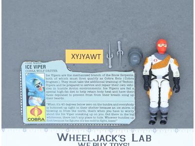 Ice Viper V1 100% Complete G.I. Joe 1987 Hasbro Vintage Action Figure