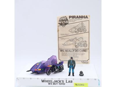 Piranha W/ Sly Rax 100% Complete M.A.S.K. 1985 Kenner Action Figure Vehicle