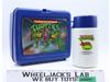 TMNT Turtles BLUE Plastic Lunch Box w/ Thermos 1989 Thermos Brand Vintage
