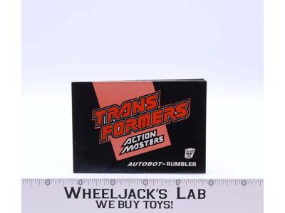 Rumbler Action Masters European Instruction Manual Booklet 1990 G1 Transformers