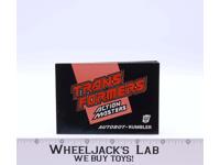 Rumbler Action Masters European Instruction Manual Booklet 1990 G1 Transformers