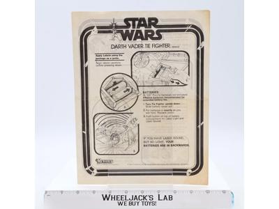 Kenner 1979 Darth Vader TIE Fighter Instructions Vintage