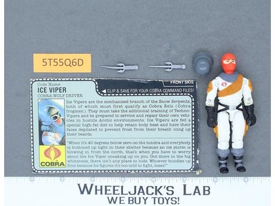 Ice Viper V1 100% Complete G.I. Joe 1987 Hasbro Vintage Action Figure