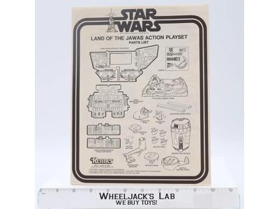 Land of the Jawas Action Playset Instructions Manual Kenner 1977 Star Wars