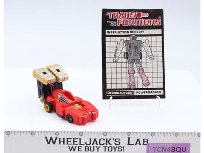 Powerdasher F1 Car Complete Vintage 1985 G1 Transformers Hasbro Action Figure