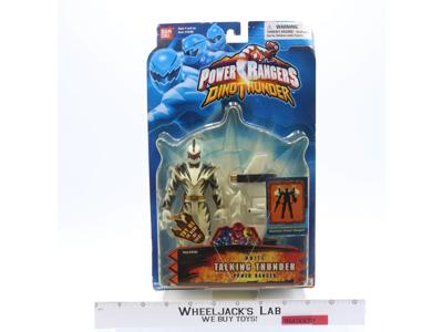White Talking Thunder Power Rangers Dino Thunder 2003 Bandai NEW MISB SEALED