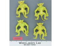LOT (4) Alien Demon Green 3" Goblin Monster 1983 Blackstar Galoob Vintage Figure