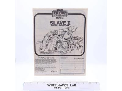 Slave I Assembly Instructions Manual ORIGINAL 1981 Star Wars Kenner