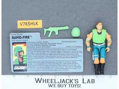 Rapid Fire V1 100% Complete G.I. Joe 1990 Hasbro Vintage Action Figure