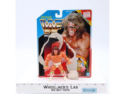 Ultimate Warrior 100% Complete W/CARDBACK 1991 WWF Wrestling Hasbro Figure