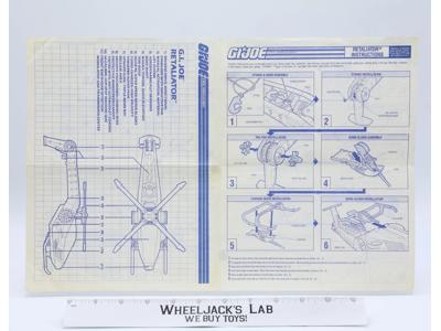 Retaliator 1990 ORIGINAL Instructions/ Blueprints G.I. Joe Hasbro Action Figure