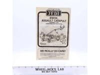 Ewok Assault Catapult Instructions Star Wars 1984 Kenner Vintage