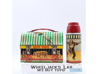 Circus Wagon Dome Metal Lunch Box 1958 American Thermos Vintage w/ THERMOS