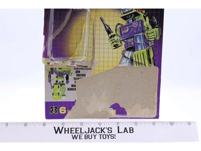 Mixmaster Devastator Cardback Vintage 1985 G1 Transformers Action Figure