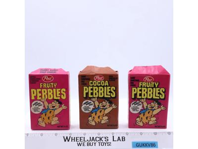 3 Flintstones Fruity Cocoa Pebbles EMPTY Mini Cereal Boxes Post General Mills