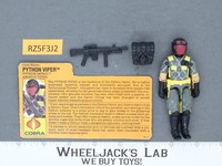 Python Viper V2 100% Complete G.I. Joe 1989 Hasbro Vintage Action Figure
