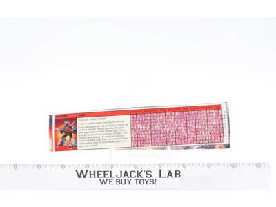 Slag Action Figure Tech Spec 1985 Vintage Hasbro G1 Transformers