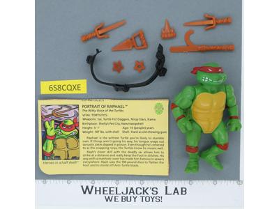 Raphael SOFT HEAD 100% Complete Teenage Mutant Ninja Turtle Playmates 1988