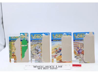 Lot of 4 Star Wars Droids Card Backs 1985 Kenner Vintage