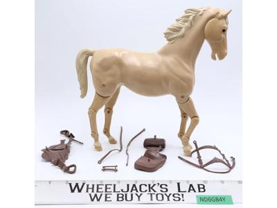 Comanche Movable Cavalry Horse w/Tack Fort Apache Johnny West Marx 12" Vintage