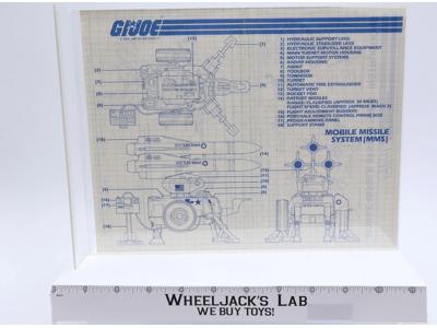 Mobile Missile System (MMS) 1982 ORIGINAL Instructions Blueprints G.I. Joe