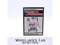 Red Alert Action Figure Instruction Manual Booklet 1985 G1 Transformers