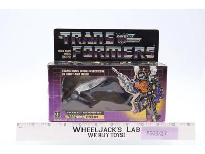 Kickback 100% Complete W/BOX & INSERT G1 Transformers UNUSED STICKERS MIB