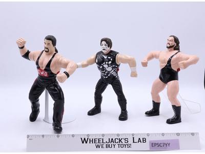Lot of 3 WCW Wrestling NWO 1990s OSFTM 8" Action Figures Nash Giant Sting