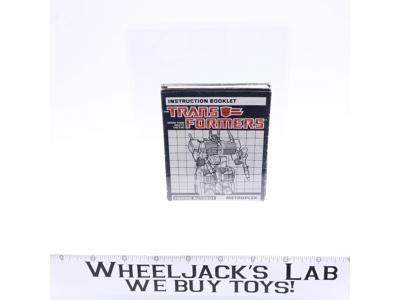 Metroplex Instruction Manual Booklet 1985 Hasbro G1 Transformers