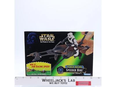 Power Racing Speeder Bike Star Wars POTF 1997 Kenner Action Figure Vehicle MIB