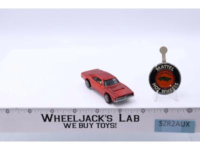 Custom Dodge Charger Red 1968 1969 Mattel Hot Wheels Vintage RL w/ Button