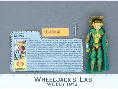Serpentor V1 100% Complete G.I. Joe 1986 Hasbro Vintage Action Figure